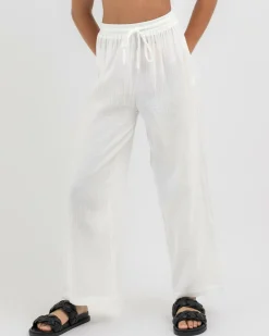 Bottoms*Mooloola Girls' Cancun Beach Pants White