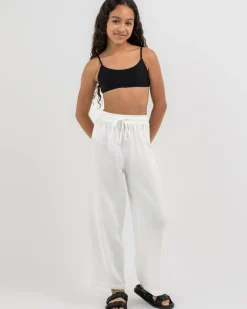Bottoms*Mooloola Girls' Cancun Beach Pants White