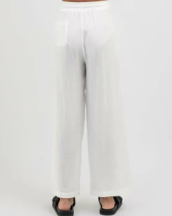 Bottoms*Mooloola Girls' Cancun Beach Pants White
