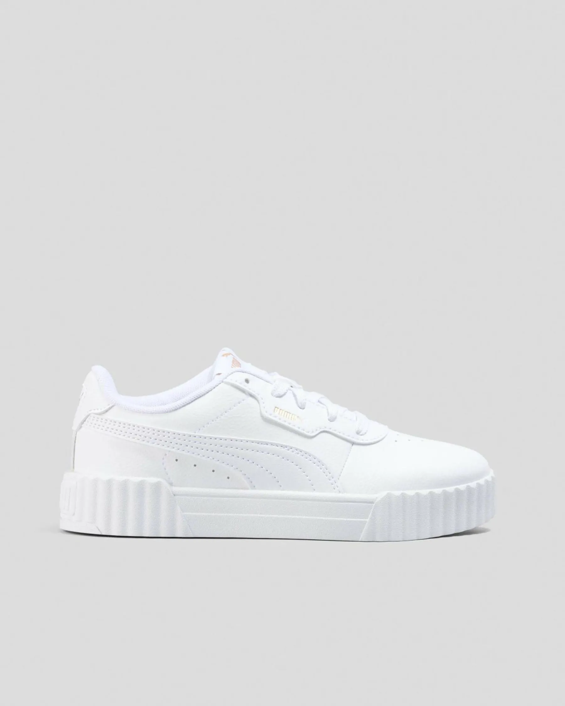 Sneakers*Puma Girls' Carina 3.0 Shoes Puma White/puma Gold