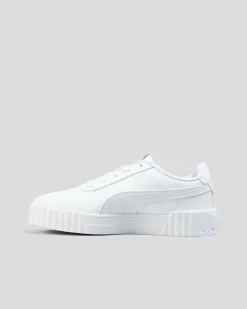 Sneakers*Puma Girls' Carina 3.0 Shoes Puma White/puma Gold