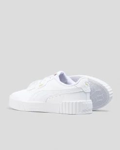 Sneakers*Puma Girls' Carina 3.0 Shoes Puma White/puma Gold