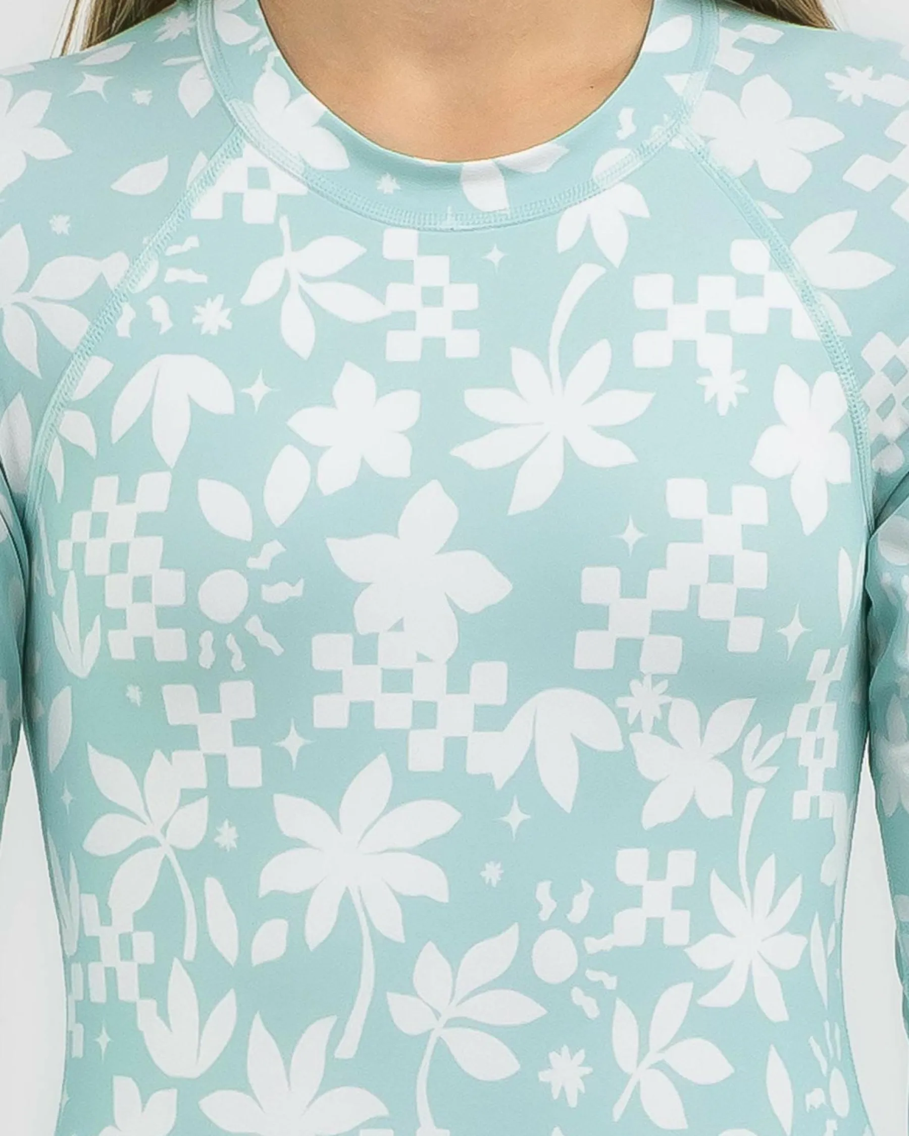 Surf|One Pieces*Billabong Girls' Catch A Wave Long Sleeve Surfsuit Mint Chip
