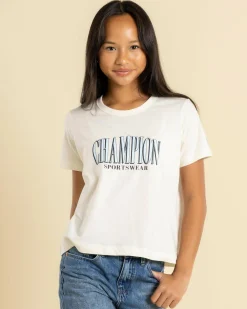 Tops*Champion Girls' Sporty Boxy T-Shirt Natural