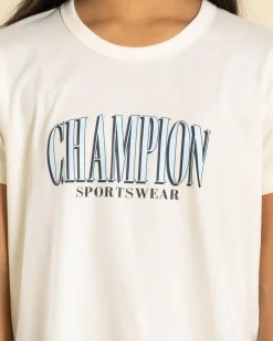 Tops*Champion Girls' Sporty Boxy T-Shirt Natural