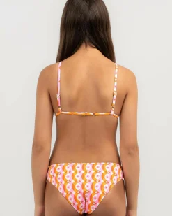 Bikinis*Topanga Girls' Christine Triangle Bikini Set Pink/orange
