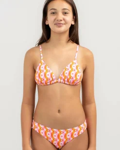 Bikinis*Topanga Girls' Christine Triangle Bikini Set Pink/orange