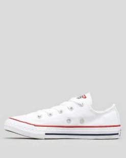 Sneakers*Converse Girls' Chuck Taylor Lo-Cut Shoes White/white