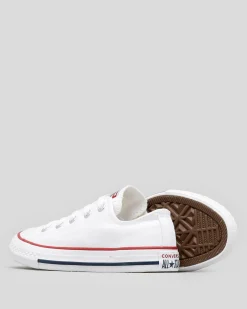 Sneakers*Converse Girls' Chuck Taylor Lo-Cut Shoes White/white