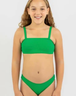 Bikinis*Topanga Girls' Claire Bandeau Bikini Set Bright Green