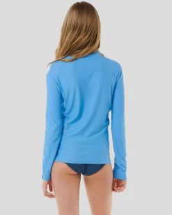 Rash Vests*Rip Curl Girls' Classic Surf Long Sleeve Rash Vest Bright Blue