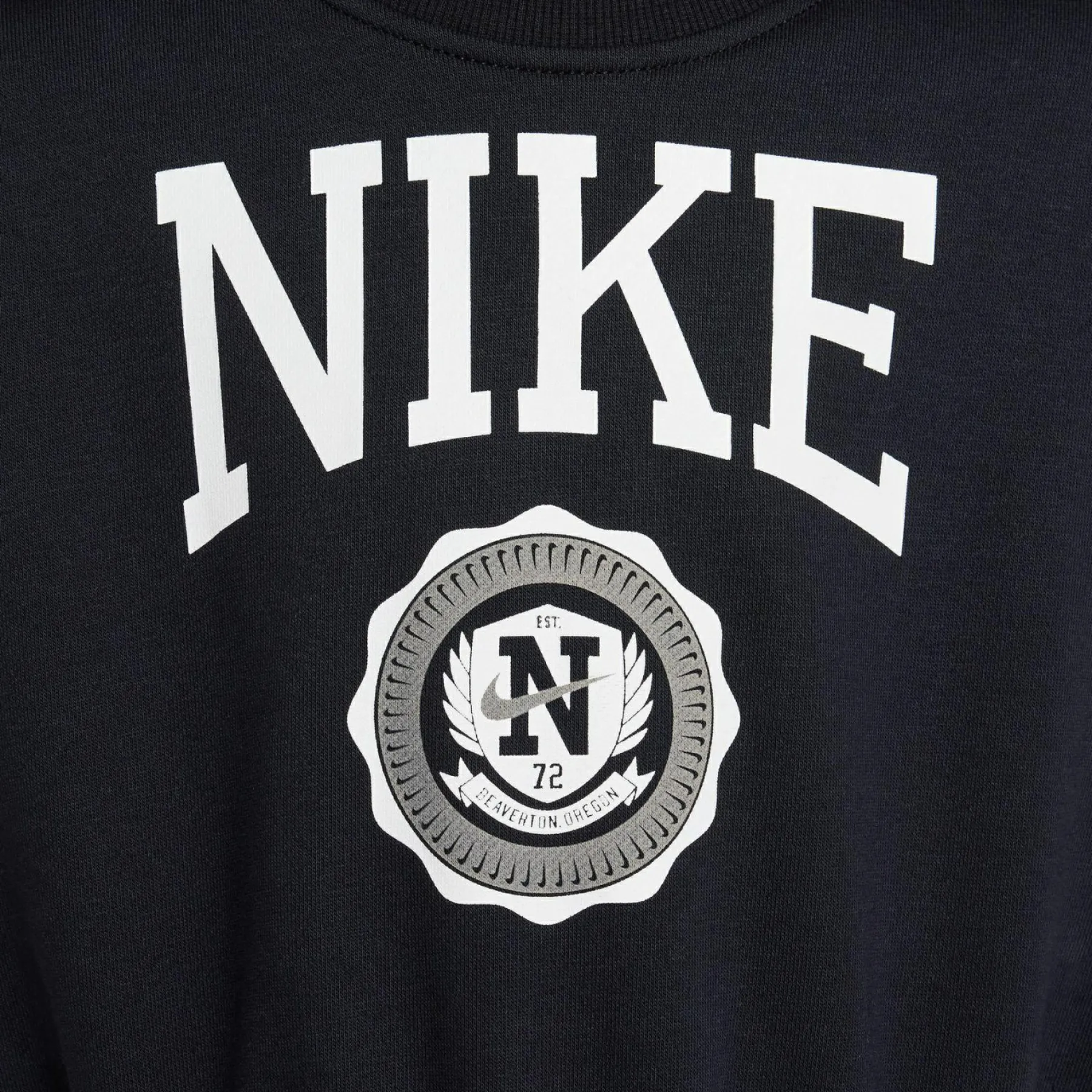 Outerwear*Nike Girls' Club Fleece GX Star Boxy Sweatshirt Black/(white)