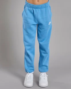 Bottoms*Nike Girls' Club Fleece Track Pants Blue Beyond/(white)