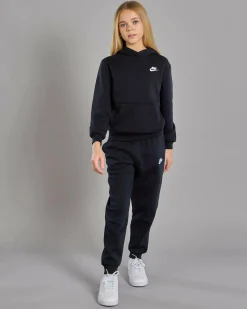 Outerwear*Nike Girls' Club Hoodie Black/white