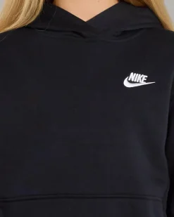 Outerwear*Nike Girls' Club Hoodie Black/white