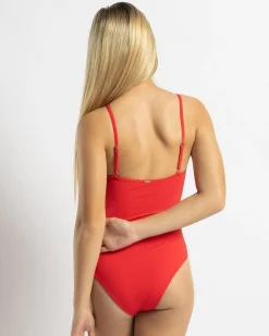 Surf|One Pieces*Topanga Girls' Coco One Piece Swimsuit Fire Red