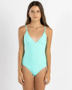 Surf|One Pieces*Topanga Girls' Coco One Piece Swimsuit Seafoam