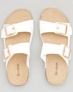 Slides & Sandals*Ava And Ever Girls' Cortina Slide Sandals White