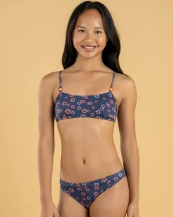 New Girls' Cute Ditsy Bralette Bikini Set Kids Bikinis