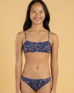 New Girls' Cute Ditsy Bralette Bikini Set Kids Bikinis
