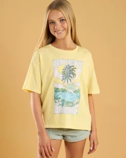 Tops*Roxy Girls' Daisy Loose Season T-Shirt Pineapple Slice