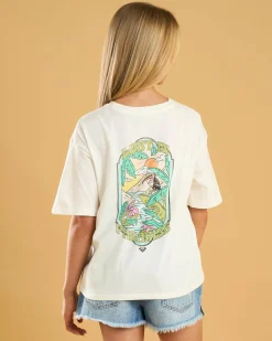 Clearance Girls' Daisy Loose Season T-Shirt Kids Tops