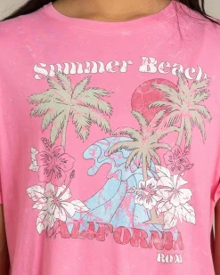 Tops*Roxy Girls' Daisyloose Season T-Shirt Pink Cosmos