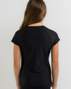 Rash Vests*Billabong Girls' Daylight Short Sleeve Rash Vest Black 1