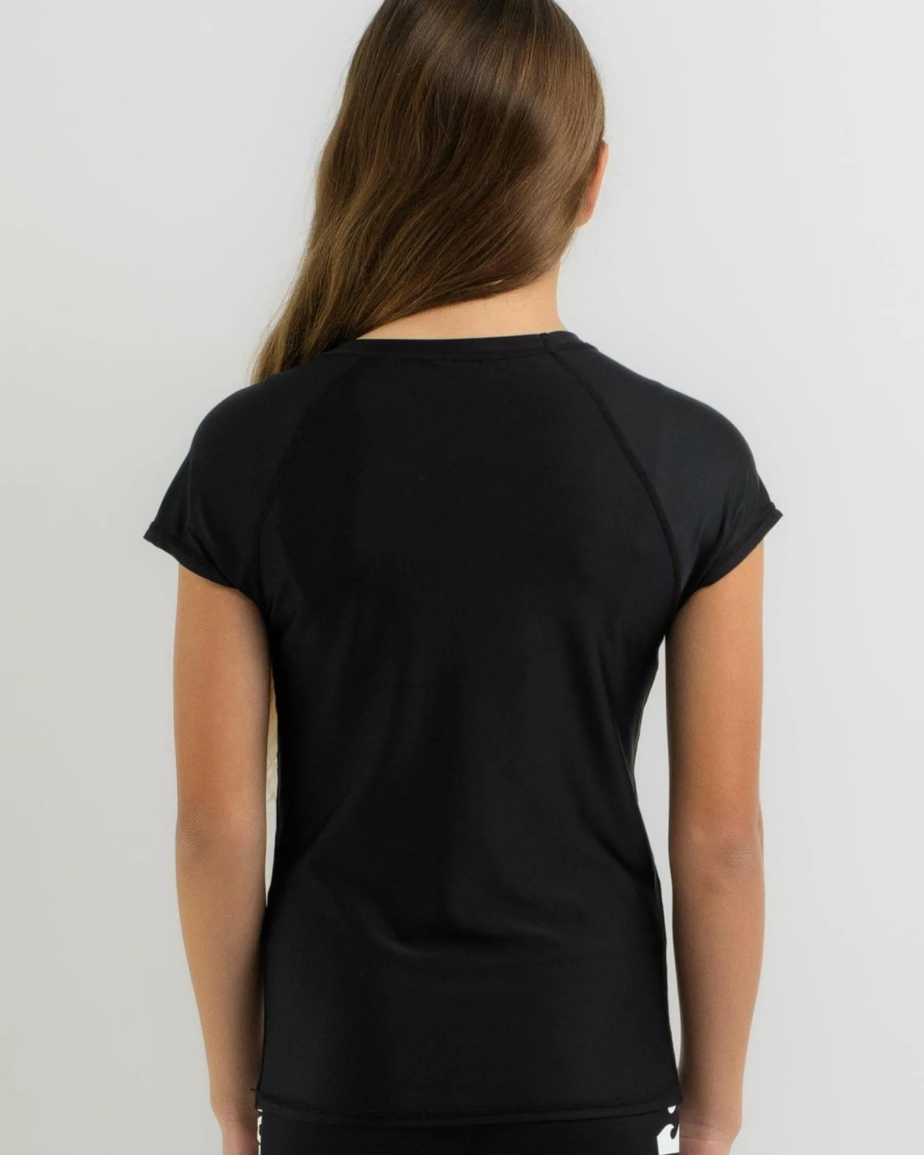 Rash Vests*Billabong Girls' Daylight Short Sleeve Rash Vest Black 1