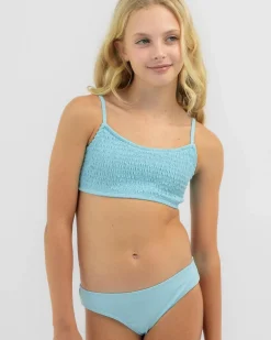 Bikinis|Bikinis*Topanga Girls' Della Bralette Bikini Set Pastel Blue