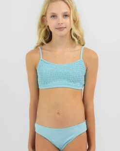 Bikinis|Bikinis*Topanga Girls' Della Bralette Bikini Set Pastel Blue
