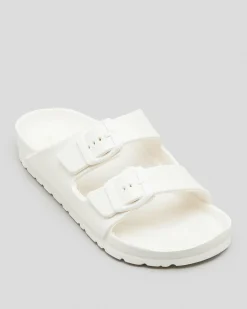 Slides & Sandals*Ava And Ever Girls' Denver Slide Sandals Alabaster