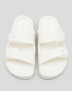 Slides & Sandals*Ava And Ever Girls' Denver Slide Sandals Alabaster