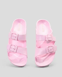 Slides & Sandals*Ava And Ever Girls' Denver Slide Sandals Ballet Pink