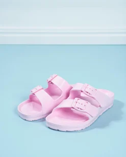 Slides & Sandals*Ava And Ever Girls' Denver Slide Sandals Ballet Pink