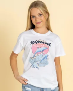 Tops*Rip Curl Girls' Dolphin Relaxed T-Shirt Whi Aust