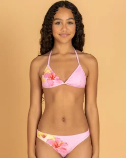 Bikinis*Topanga Girls' Eden Triangle Bikini Set Pink/pink
