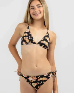 Bikinis*Kaiami Girls' Ember Triangle Bikini Set Black