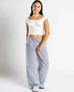 Bottoms*Mooloola Girls' Emilie Pants Navy Stripe
