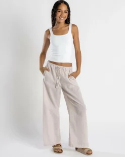 Bottoms*Mooloola Girls' Emilie Pants Taupe Stripe