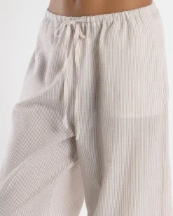 Bottoms*Mooloola Girls' Emilie Pants Taupe Stripe