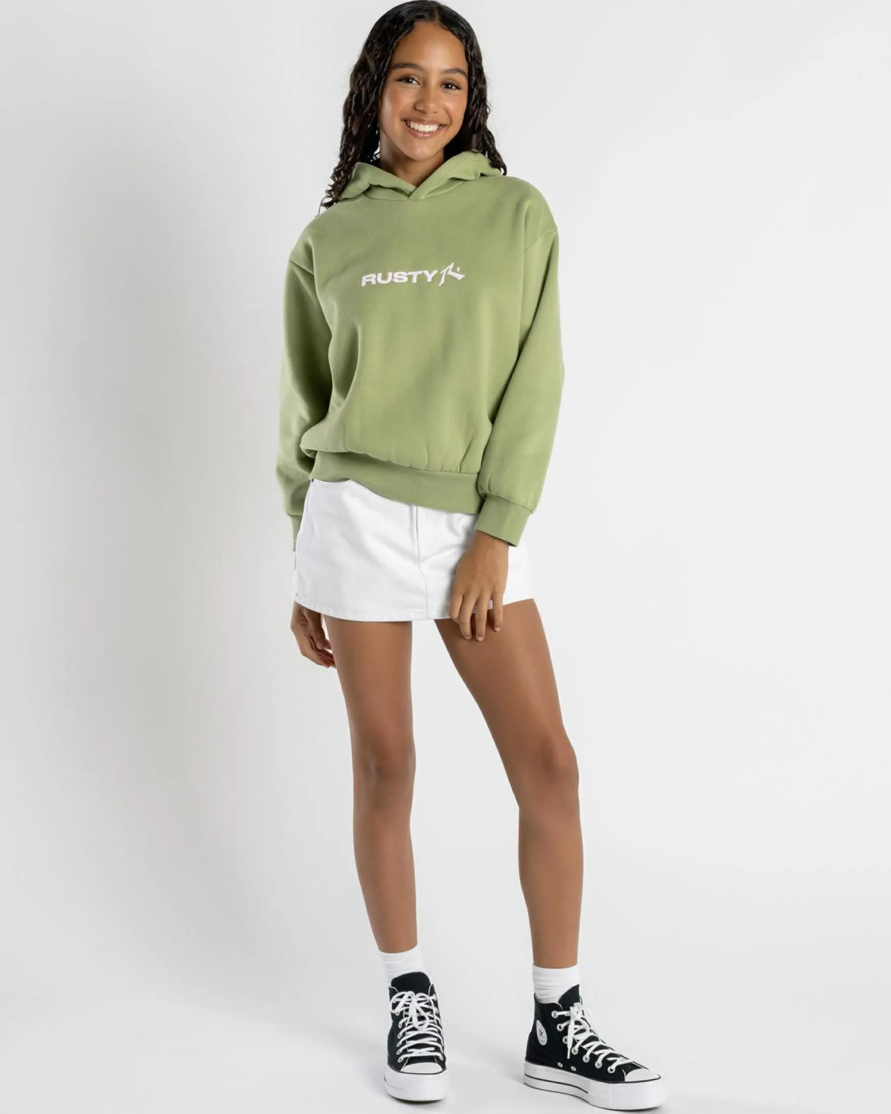 Outerwear*Rusty Girls' Essentials Hoodie Shadow Army
