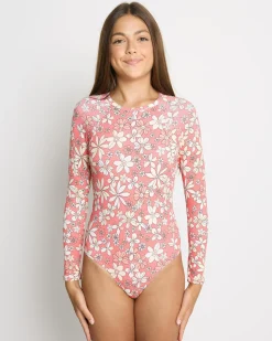 Surf|Wetsuits & Surfsuits*Roxy Girls' Fab Floral Long Sleeve Surfsuit Dubarry Fab Floral