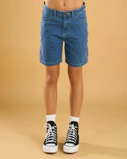 Online Girls' Flip Low Rise Wide Leg Jorts Kids Denim|Bottoms