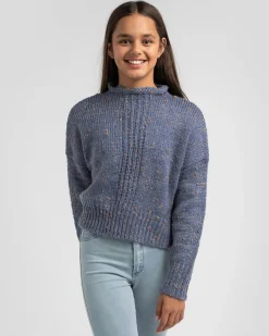 Outerwear*Mooloola Girls' Flowin' Knit Blue