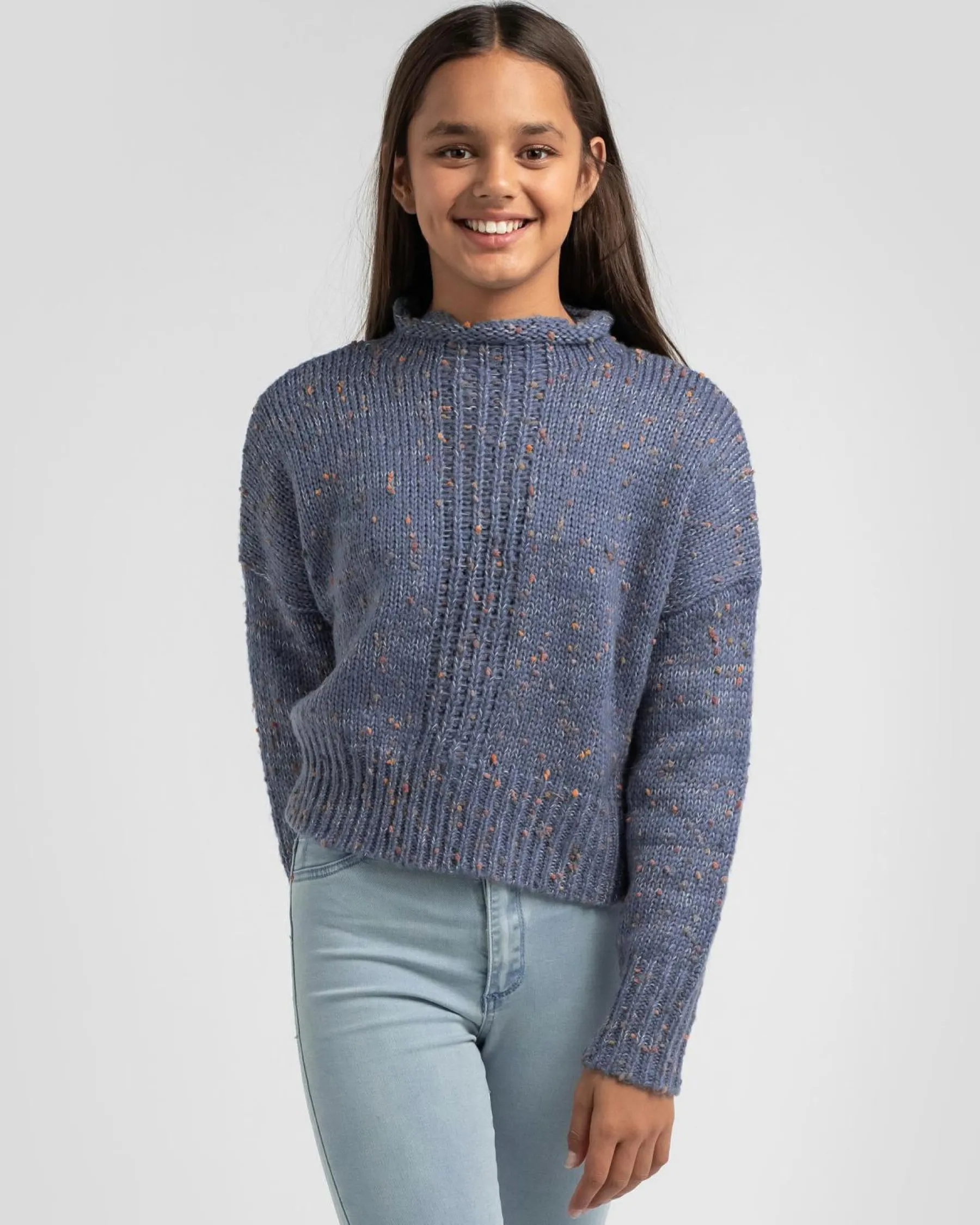 Outerwear*Mooloola Girls' Flowin' Knit Blue