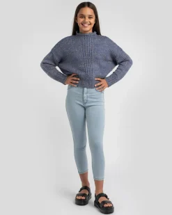 Outerwear*Mooloola Girls' Flowin' Knit Blue