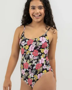 One Pieces*Topanga Girls' Getaway One Piece Swimsuit Multi