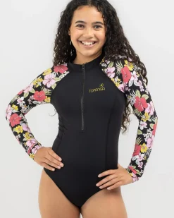 Surf|Wetsuits & Surfsuits*Topanga Girls' Getaway Surfsuit Black/multi