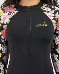 Surf|Wetsuits & Surfsuits*Topanga Girls' Getaway Surfsuit Black/multi